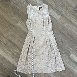Vince Camuto Fused Lace Short Sleeve Fit and Flare Dress Size 4